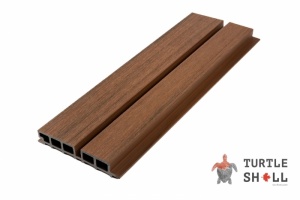 Реечная панель ДПК Turtle Shell Double Lines, Australian Palisander 